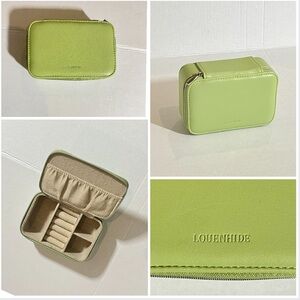 LOUENHIDE Mint Green Leather Jewelry Case